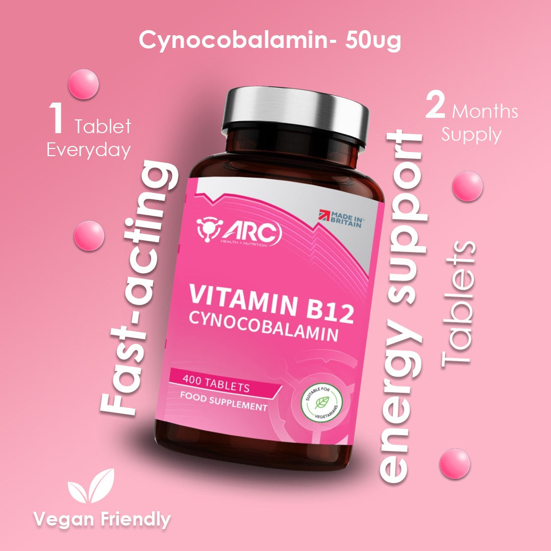 Cyanocobalamin Vitamin B12 50mcg 400 Tablets