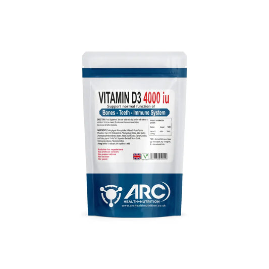 Vitamin D3 100mcg 4000iu Cholecalciferol 120 Tablets VEGETARIAN Arc Health Nutrition UK Ltd