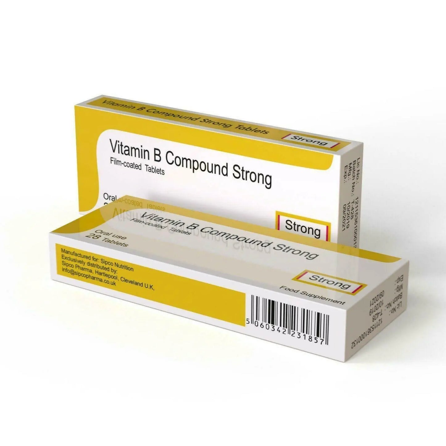 Vitamin B Compound Strong 28 tablets pack vitamin B1,B2,B6,B12 - Arc Health Nutrition UK Ltd 