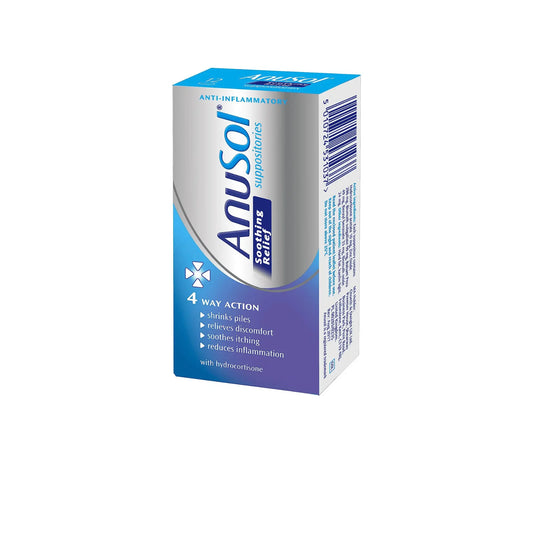 Anusol Suppositories 12 Soothing Relief - Arc Health Nutrition UK Ltd 