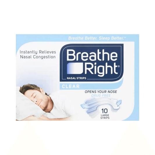 Breathe Right Clear Large 10 Nasal Strips - Arc Health Nutrition UK Ltd 