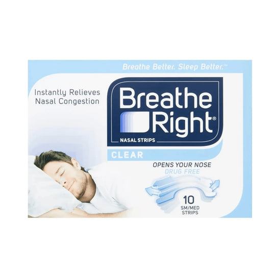 Breathe Right Clear Small/Medium 10 Nasal Strips - Arc Health Nutrition UK Ltd 