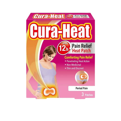 Cura-Heat Period Pain 3 pads - Arc Health Nutrition UK Ltd 