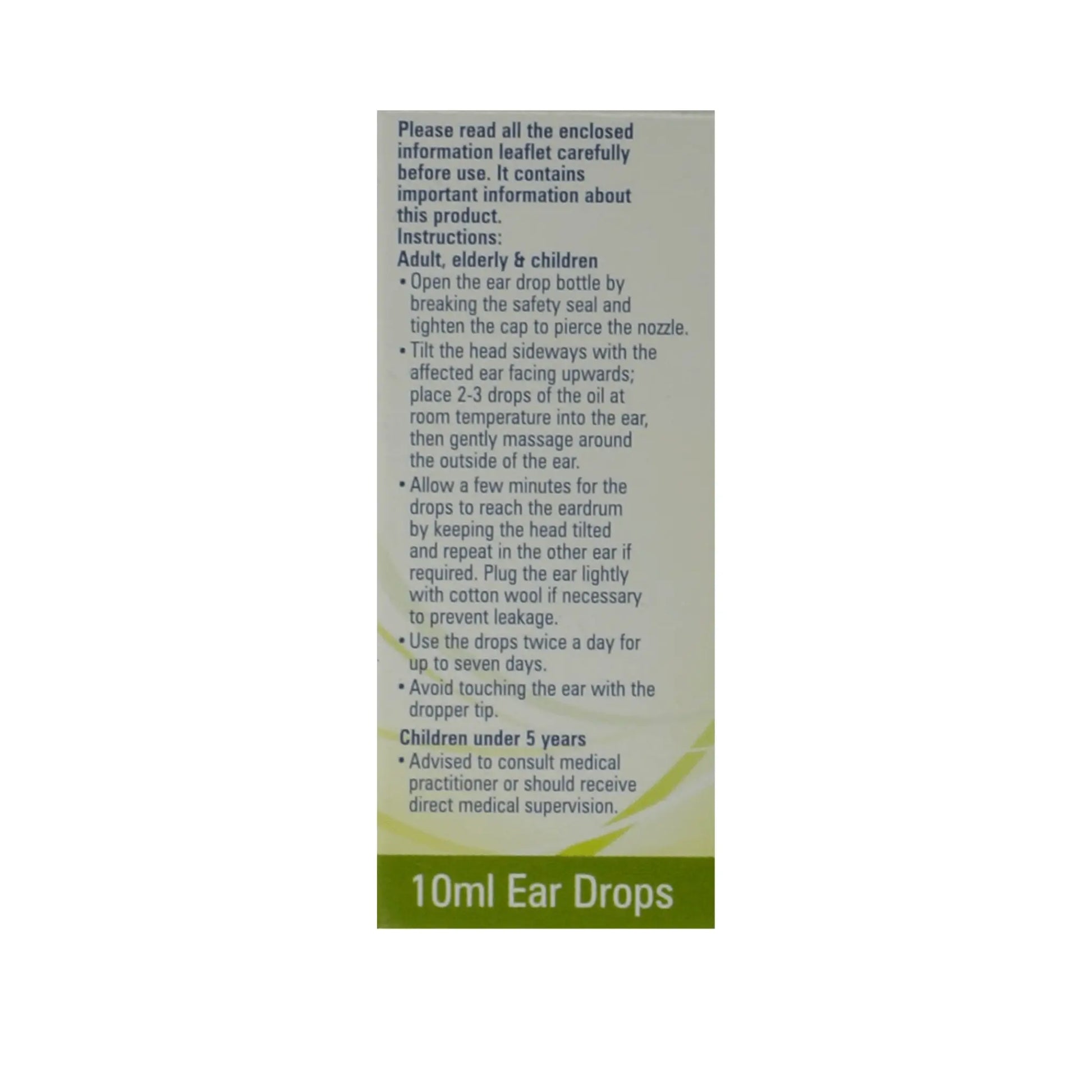 Olive Oil 10ml Ear Drops - Arc Health Nutrition UK Ltd 