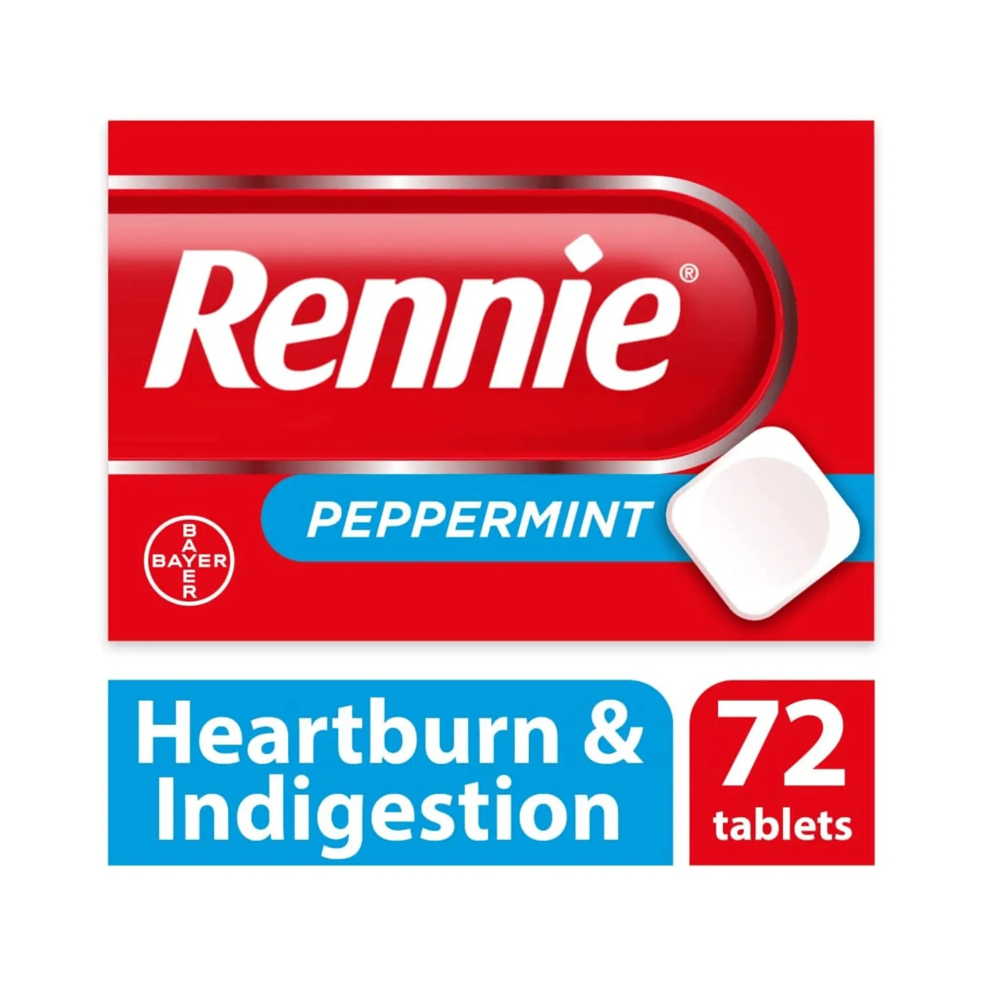 Rennie Peppermint 72 Tablets - Arc Health Nutrition UK Ltd 