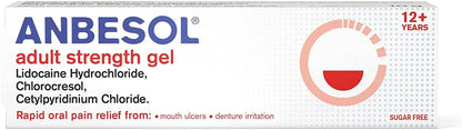 Anbesol Adult Strength Gel, 10 Gram - Arc Health Nutrition UK Ltd 