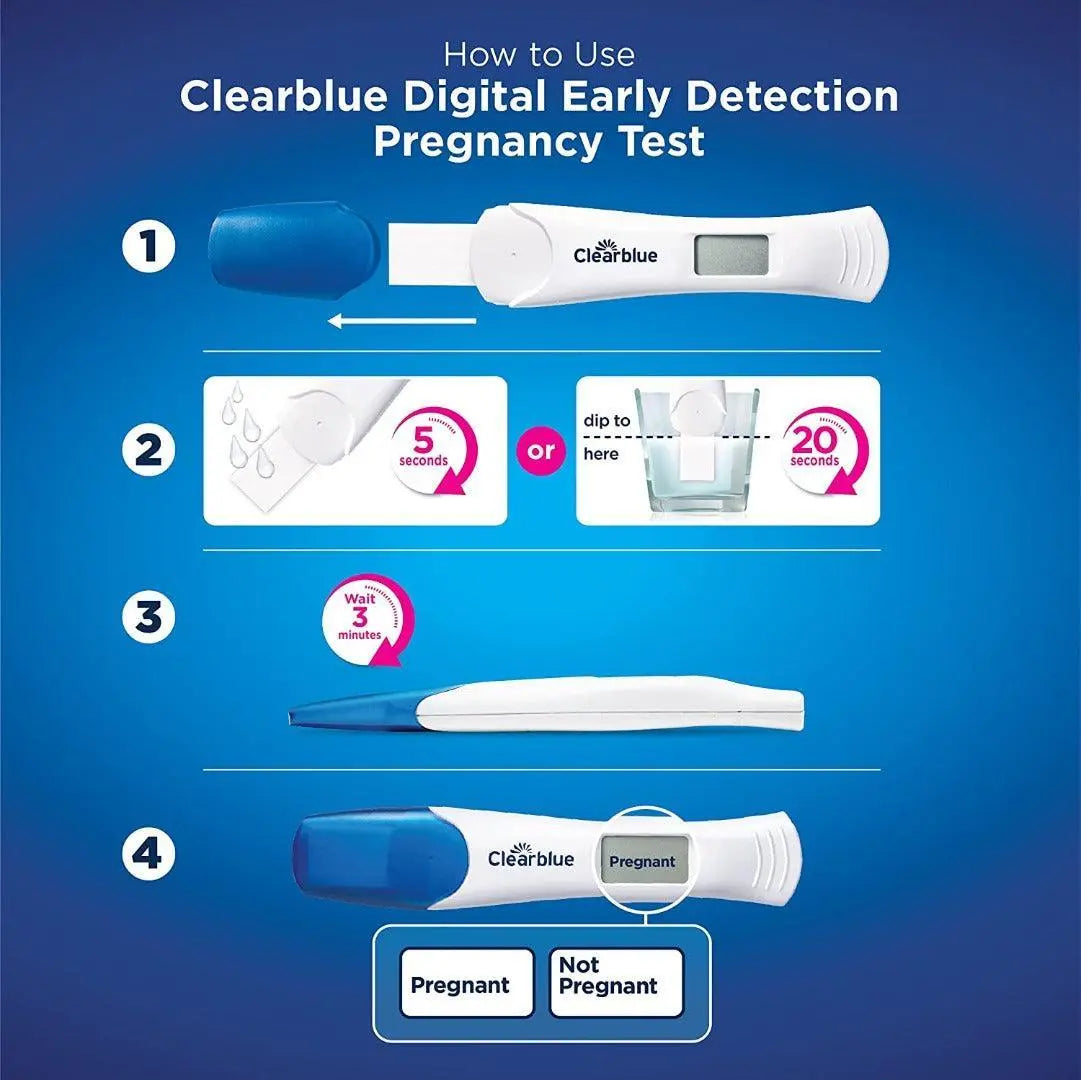 Clearblue Pregnancy Test Ultra Early Triple-Check & Date Combo Pack, 3 Tests (1 Digital, 2 Visual) - Arc Health Nutrition UK Ltd 