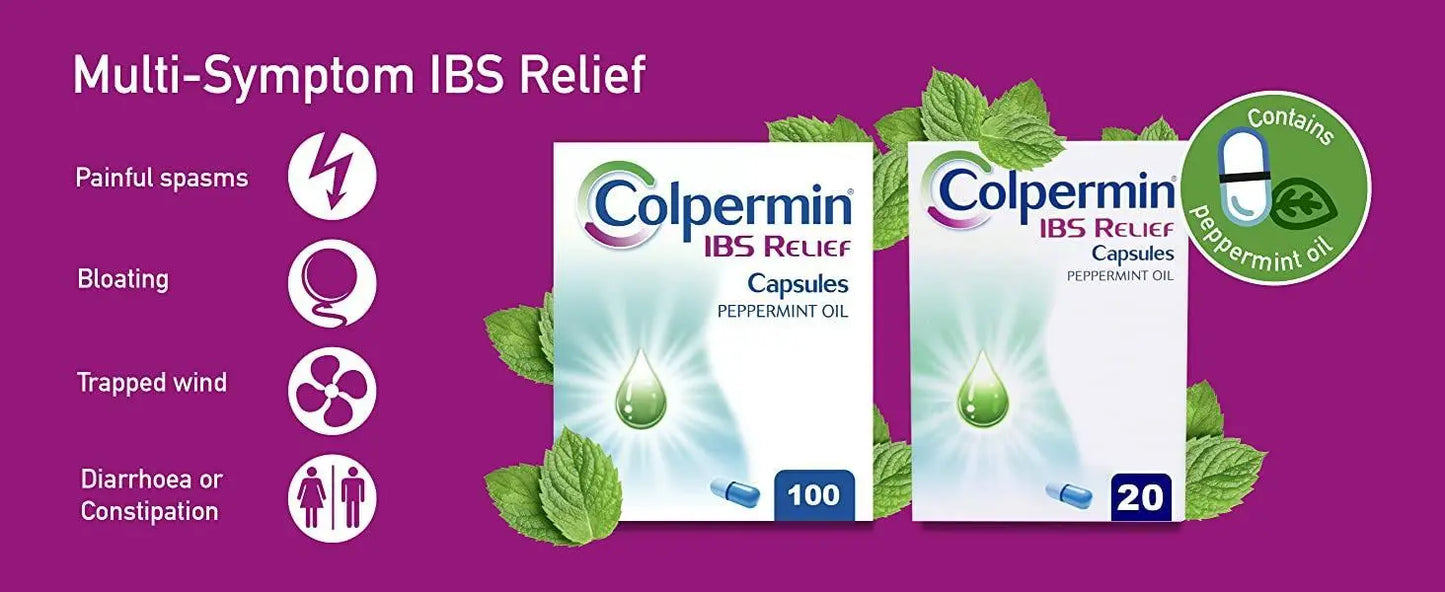 Colpermin IBS Relief 100 Capsules - Arc Health Nutrition UK Ltd 