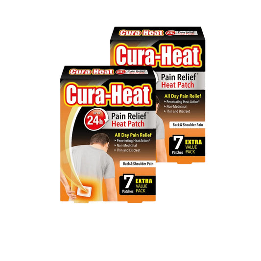 Cura-Heat Back & Shoulder Pain 7 patches x 2 - Arc Health Nutrition UK Ltd 