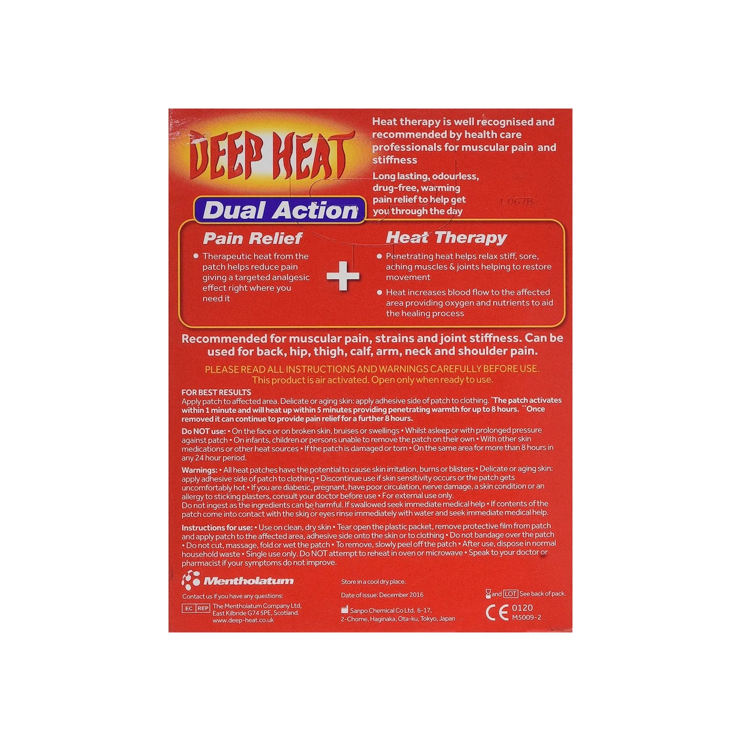 Deep Heat Pain Relief 4 Heat Patches - Arc Health Nutrition UK Ltd 