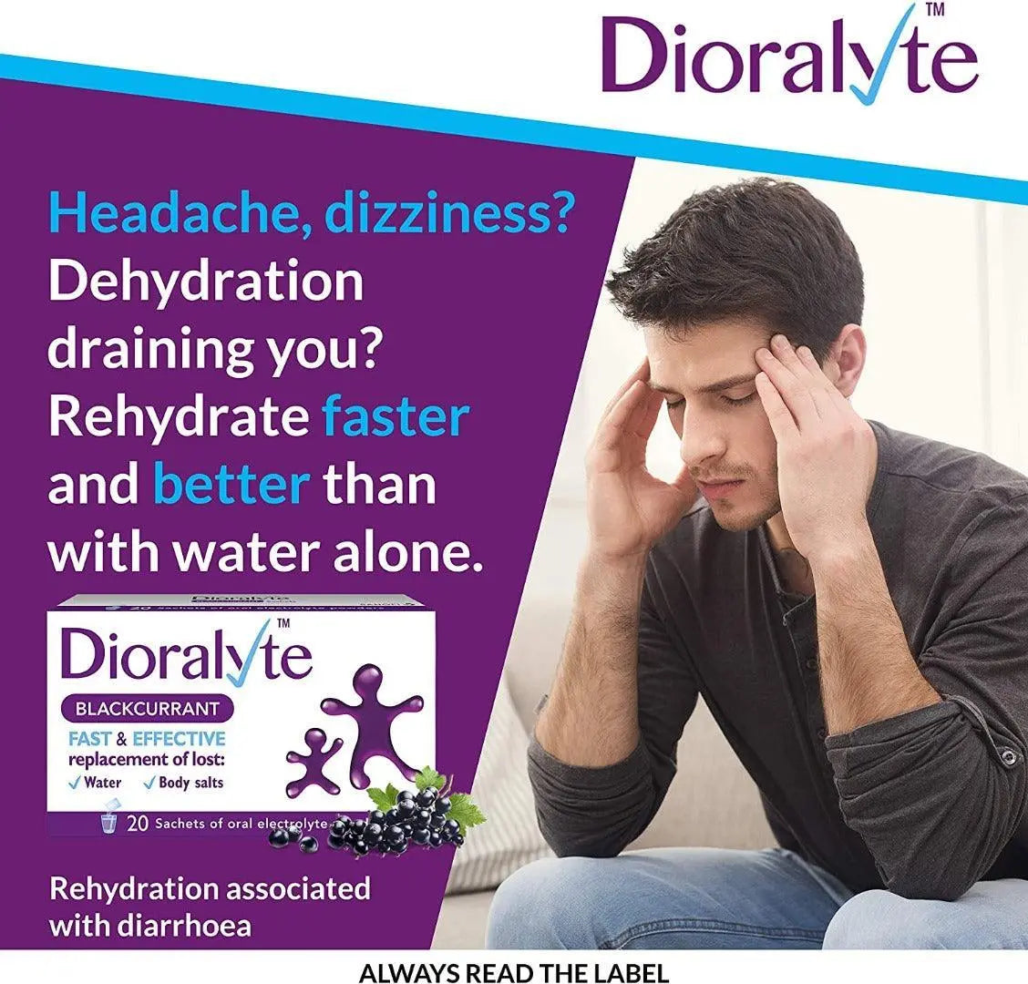 Dioralyte Blackcurrant Medication 6 Sachets - Arc Health Nutrition UK Ltd 