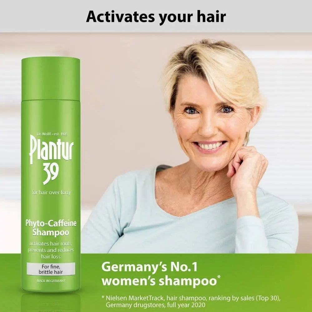 Plantur Caffeine Fine Hair 250ml Shampoo - Arc Health Nutrition UK Ltd 