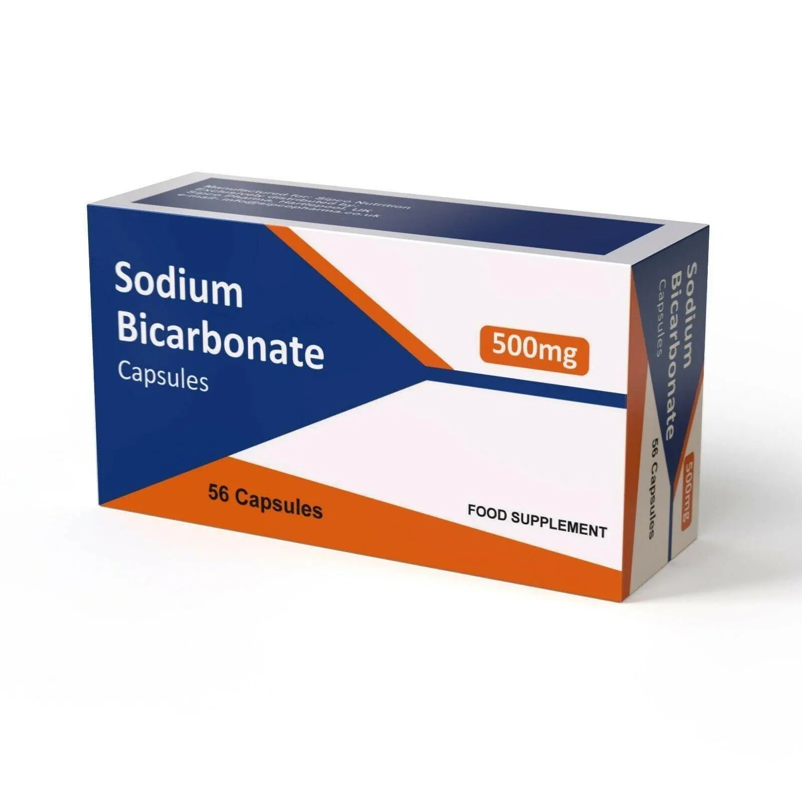 Sodium bicarbonate 500mg 100 capsules FOOD SUPPLEMENT - Arc Health Nutrition UK Ltd 