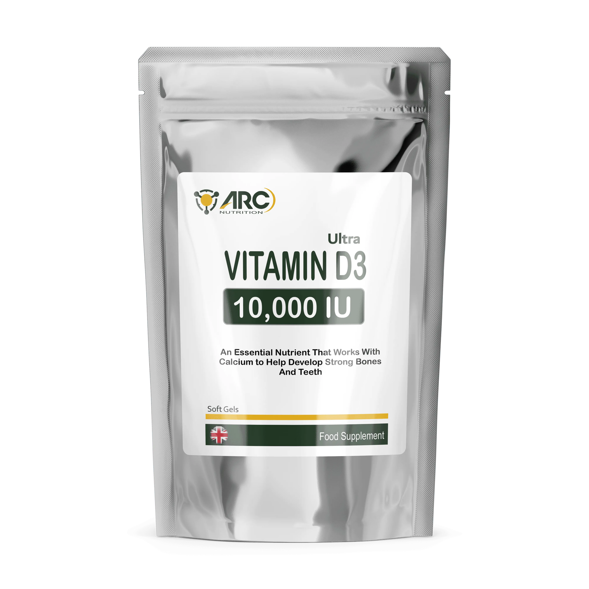 Vitamin D3 10000iu Cholecalciferol Tablets - Arc Health Nutrition UK Ltd 