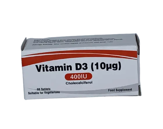 Vitamin D3 400iu 60 tablets - Arc Health Nutrition UK Ltd 